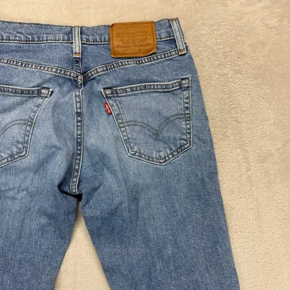 Levi's 511 Jeans Mens 28x32 Blue Slim Fit Med Wash Premium Denim Stretch Preppy - Picture 5 of 13